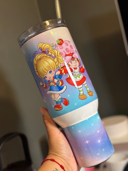 Rainbow & Strawberry Shortcake Tumbler